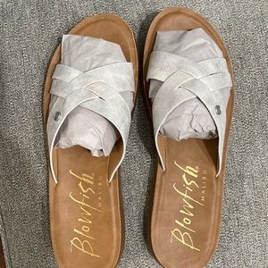 Blowfish Sunnie Silver Meteorite Sandal 10